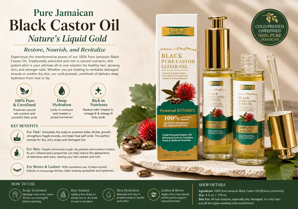 Pure Jamaican Black Castor Oil – Nature’s Liquid Gold