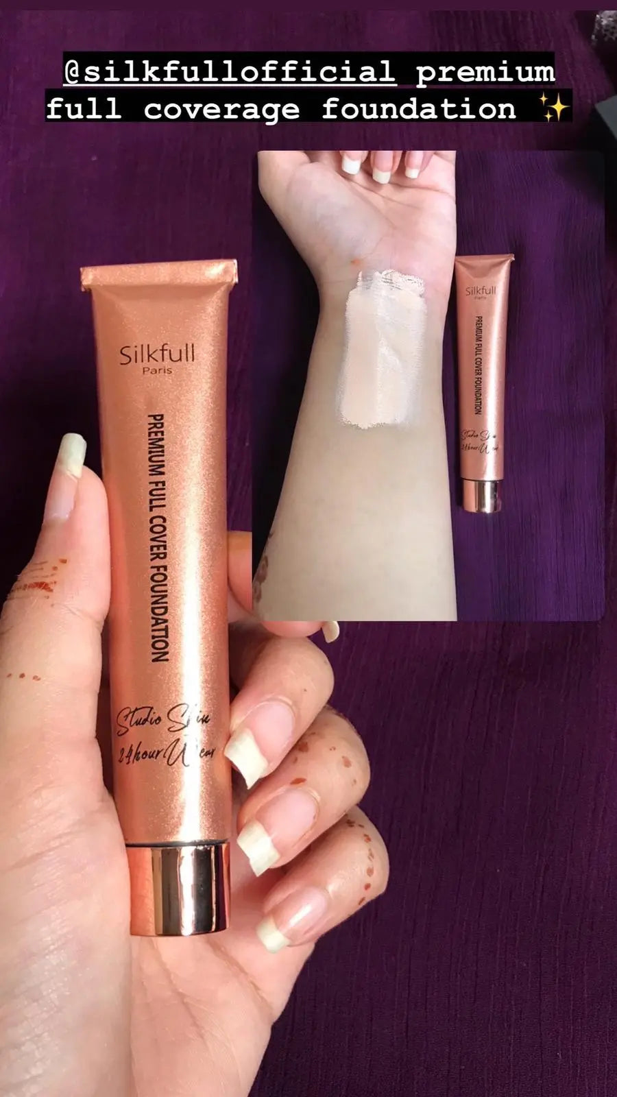 Silkfull Full Coverage Foundation Perfect for Dry skin 1#